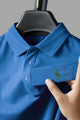 Turbo Polo Collar Tipping Men's Polo Shirt In Light Blue