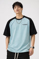 Turbo Culture Relaxed Color-Blocked Tee In Ice Blue
