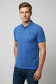 Turbo Polo Collar Tipping Men's Polo Shirt In Light Blue