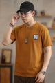 Mens Smart Essential Round Neck Tee In Light Brown