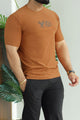 Turbo 'Action-Ready' Graphic Mesh Dry-Fit Tee In Light Brown