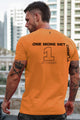 Turbo 'Men's One More Set' Drop Shoulder Dry-Fit Tee In Light Camel