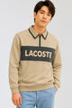 Lcste Color-Block Panel Imported Men's Sweatshirt In Light Camel