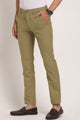 Turbo Urban Executive Slim Fit Cotton Pant In Light Camel