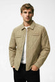 Resistant Diamond Quilted Collar Style Imported Puffer Jacket In Light Camel