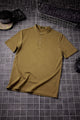 Elegance Fit Henley Neck Button Tee