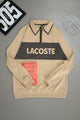 Lcste Color-Block Panel Imported Men's Sweatshirt In Light Camel