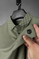 Turbo Diamond Motif Collar Stitchless Men's Polo Shirt