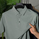 Turbo Button-Up Placket Men's Polo T-Shirt In Light Grey