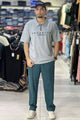 Broklyn Sports Inspired Zipper Style Tracksuit In Light Grey