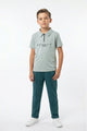 Broklyn Sports Inspired Zipper Style Younger Kids Co-Ord Set In Light Grey