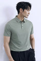 Turbo Button-Up Placket Men's Polo T-Shirt In Light Grey