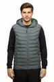 Hollow Padded Imported Men's Gilet In Light Grey