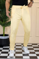 Turbo Straight Leg Lace-Up SlimFit Trouser In Light Lemon