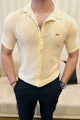 Turbo Designer Motif Embossed Casual Shirt