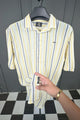 Turbo Patterned Lining Style Casual Shirt In Lemon