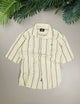 Turbo Patterned Lining Style Casual Shirt
