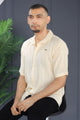 Turbo Textured Champ Casual Shirt In Light Lemon