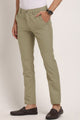 Turbo Urban Executive Slim Fit Cotton Pant In Light Moss Green
