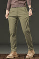 Turbo Urban Era Executive Slim Fit Cotton Pant In Light Moss Green
