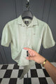 Turbo Creamline Striped Comfort Casual Shirt In Light Moss Green
