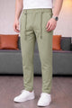 Men's Thread Style Slim Fit Trouser In Light moss green