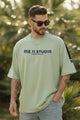 Emerald Edge Round Neck OverSize T-shirt