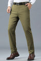 Turbo Urban Executive Slim Fit Cotton Pant In Light Moss Green