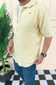 Turbo Popcorn Cuba Waffle Casual Shirt In Lemon