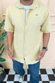 Turbo Popcorn Cuba Waffle Casual Shirt In Lemon