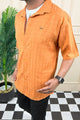 Turbo ShowOff Self Pattern Casual Shirt In Rust
