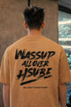 Turbo Essential Wassup Round Neck T-Shirt In Light Orange