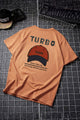 Motivational Quote "Never Give Up" Men's Tee In Light Orange