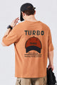 Motivational Quote "Never Give Up" Men's Tee In Light Orange