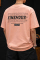 Turbo Down Shoulder StreetWear Tee In Light Orange