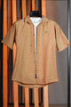Turbo Snitch Striped Casual Shirt In Light Orange