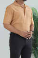 Turbo Snitch Striped Casual Shirt In Light Orange