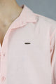 Turbo Textured Relaxed Fit Casual Shirt In Light Pink