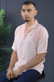 Turbo Textured Relaxed Fit Casual Shirt In Light Pink