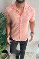 Turbo Endless Cool Embossed Casual Shirt In Baby Pink