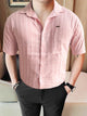 Turbo ShowOff Self Pattern Casual Shirt In Light Pink