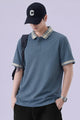 Turbo Plaid Pattern Collered Men's Polo T-Shirt