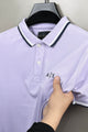 Armni Excnge Bold Heritage Men's Polo Shirt In Light Purple