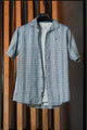 Turbo Cubin Textured Striped Casual Shirt In Light Purple