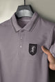 Grdno Square Texture Men's Polo Shirt In Light Purple