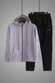 Nke Urban Edge Slim-Fit Hoodie Zipper Tracksuit In Slate Grey & Black