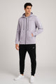 Nke Urban Edge Slim-Fit Hoodie Zipper Tracksuit In Slate Grey & Black