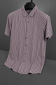 Turbo Refined Lines Comfort Casual Shirt In Light Purple