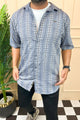 Turbo Cubin Textured Striped Casual Shirt