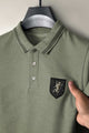 Grdno Square Texture Men's Polo Shirt In Light Sage